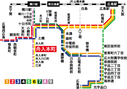 【広島電鉄】路線図