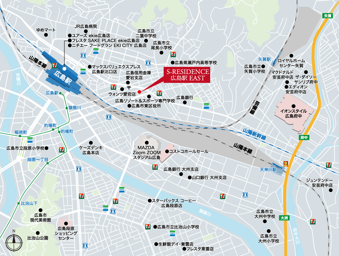 【S-RESIDENCE 広島駅EAST】周辺地図