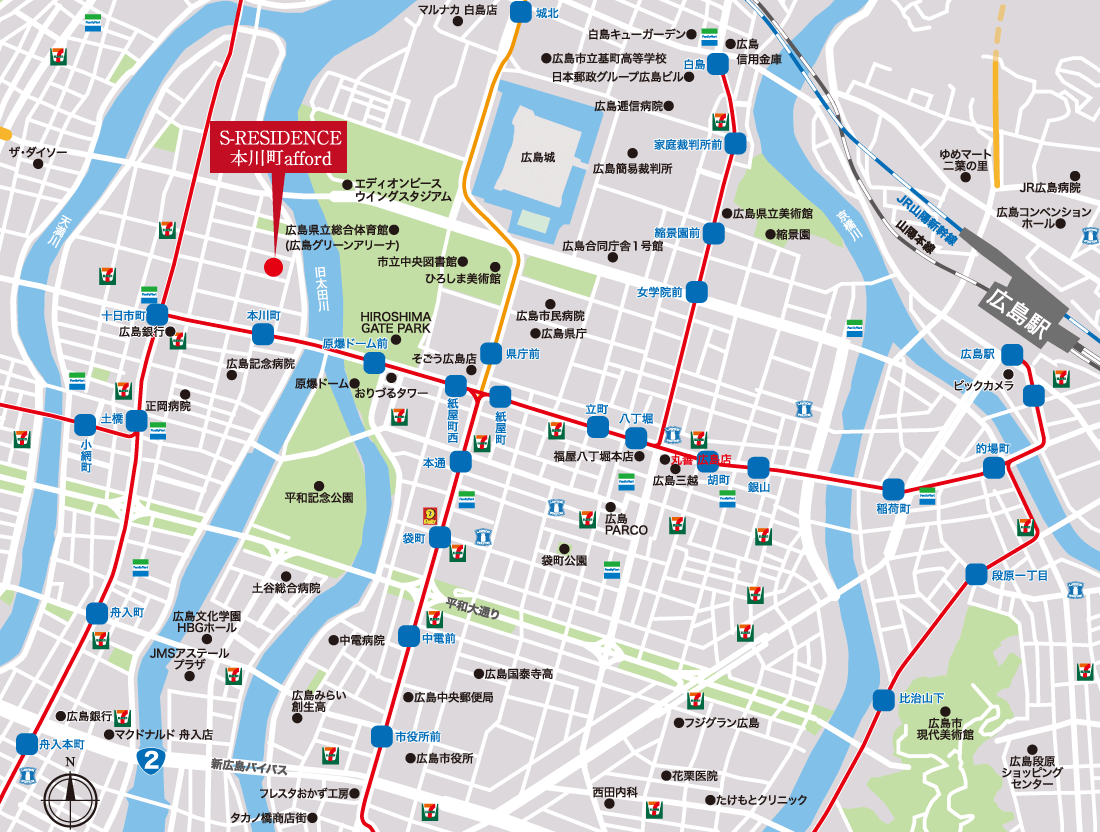 【S-RESIDENCE 本川町afford】周辺地図