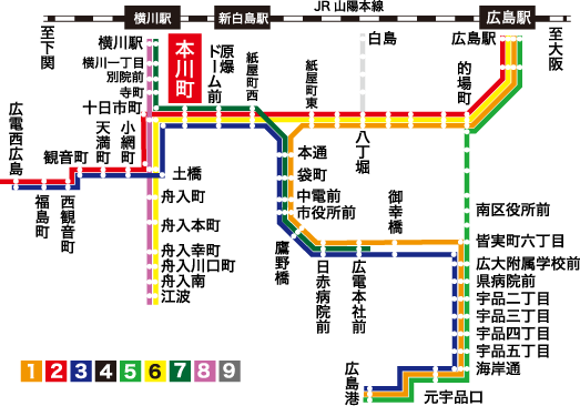 【広島電鉄】路線図