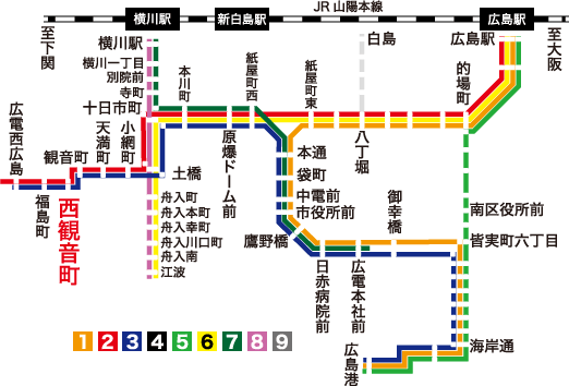 【広島電鉄】路線図
