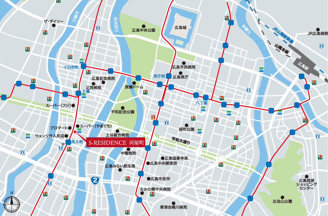 【S-RESIDENCE 河原町】周辺地図