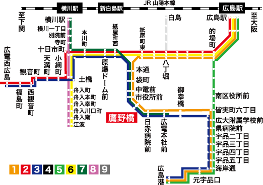 【広島電鉄】路線図