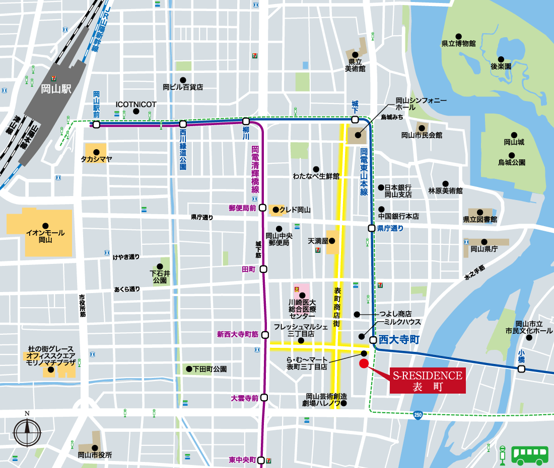 【S-RESIDENCE 表町】周辺地図