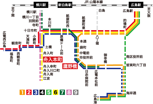 【広島電鉄】路線図