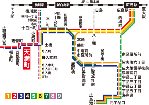 【広島電鉄】路線図