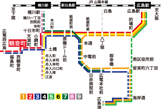 【広島電鉄】路線図