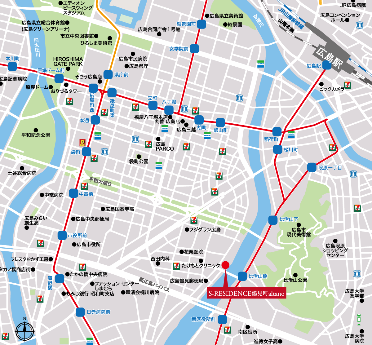 【S-RESIDENCE 鶴見町altano】周辺地図