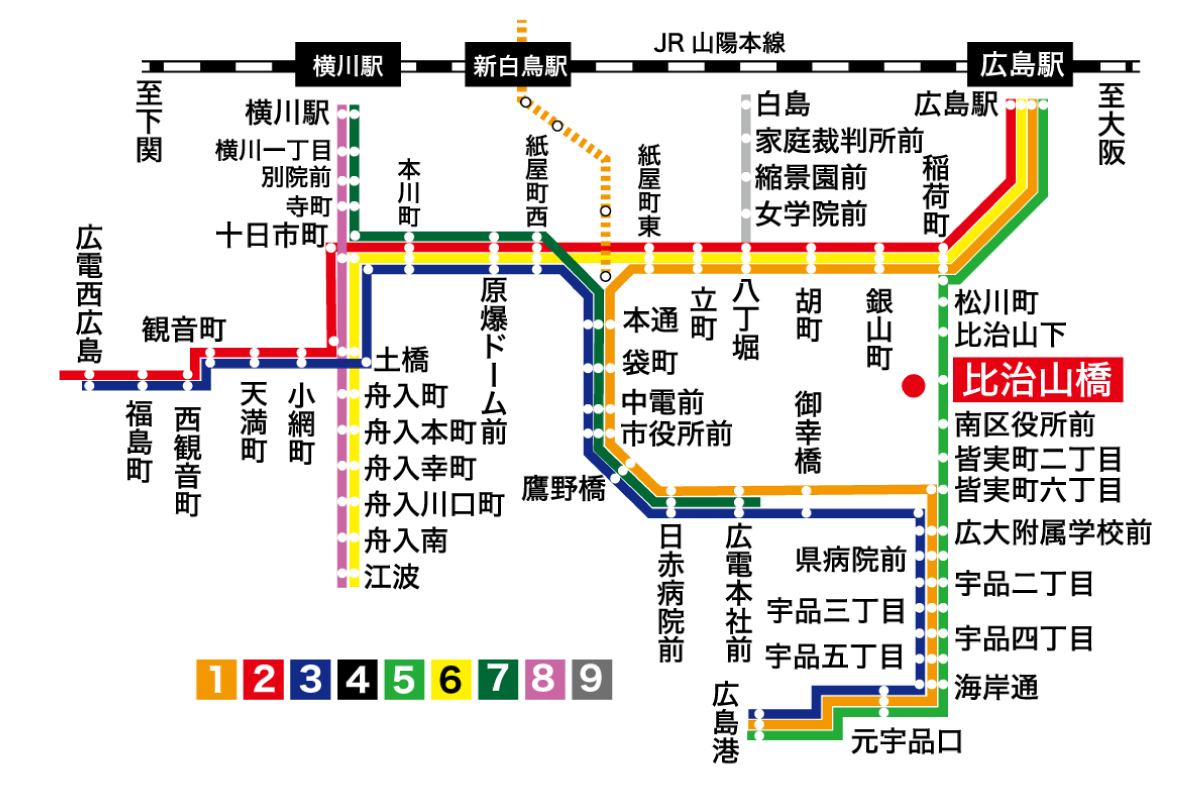 【広島電鉄】路線図