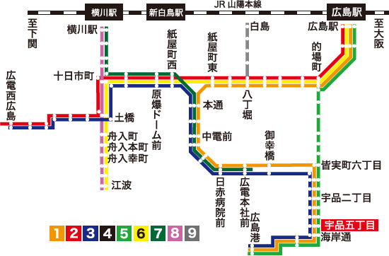 【広島電鉄】路線図