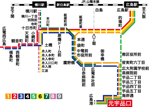 【広島電鉄】路線図